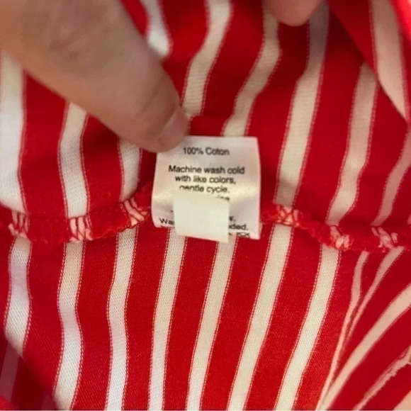 J Crew Factory red and white striped t-shirt dress. XXS. 100% cotton. - Picture 5 of 6